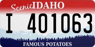 ID license plate I401063