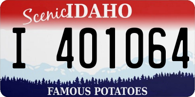 ID license plate I401064