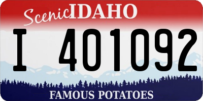 ID license plate I401092