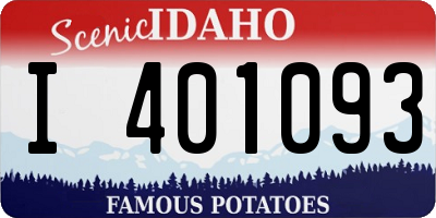 ID license plate I401093