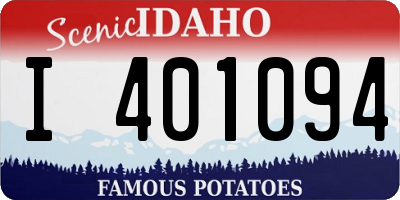 ID license plate I401094