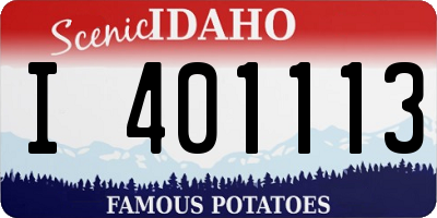 ID license plate I401113