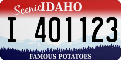 ID license plate I401123