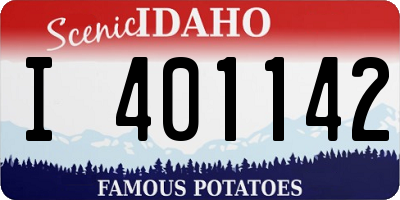 ID license plate I401142