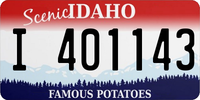 ID license plate I401143