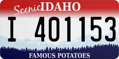 ID license plate I401153