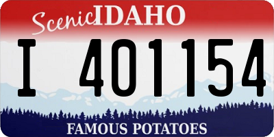ID license plate I401154