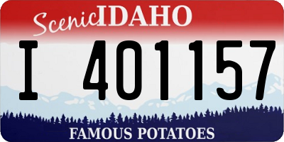 ID license plate I401157