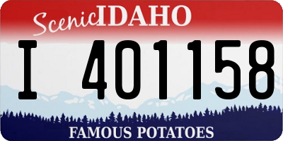 ID license plate I401158