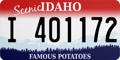 ID license plate I401172