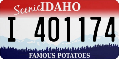 ID license plate I401174
