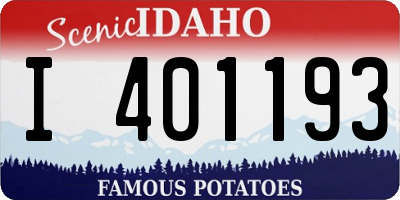 ID license plate I401193