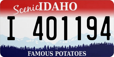 ID license plate I401194