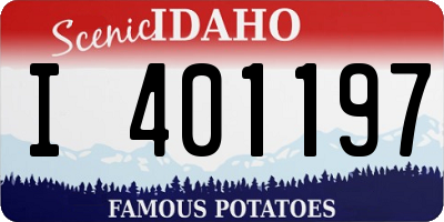 ID license plate I401197