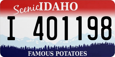 ID license plate I401198