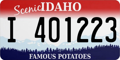 ID license plate I401223