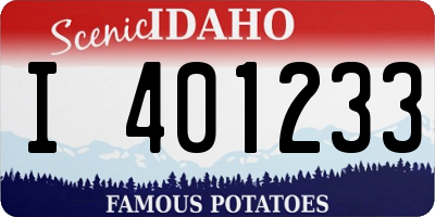 ID license plate I401233