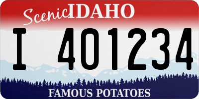ID license plate I401234