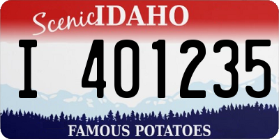 ID license plate I401235