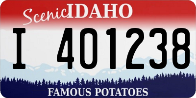 ID license plate I401238