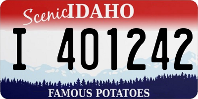 ID license plate I401242