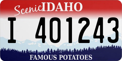 ID license plate I401243