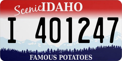 ID license plate I401247