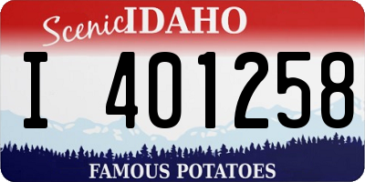 ID license plate I401258
