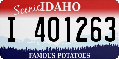 ID license plate I401263