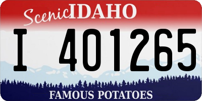 ID license plate I401265