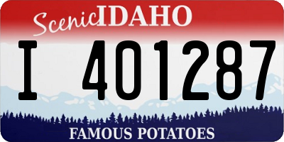 ID license plate I401287