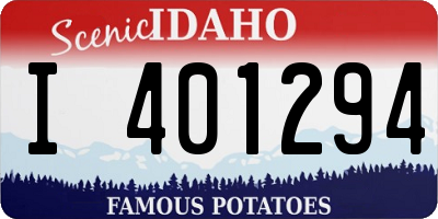ID license plate I401294