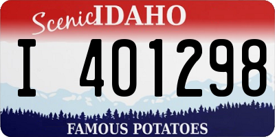 ID license plate I401298