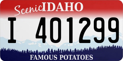 ID license plate I401299