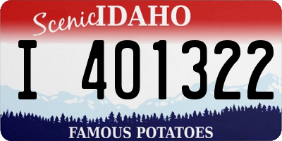 ID license plate I401322