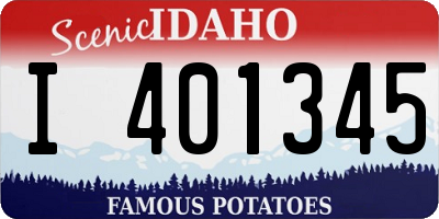 ID license plate I401345