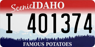 ID license plate I401374
