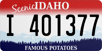 ID license plate I401377