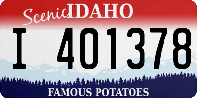 ID license plate I401378