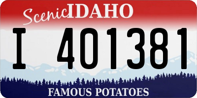 ID license plate I401381