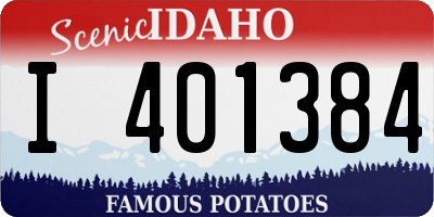 ID license plate I401384