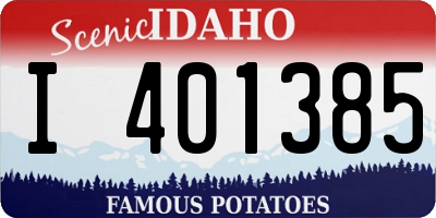 ID license plate I401385