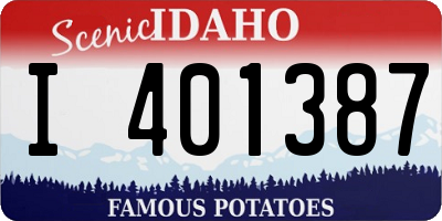 ID license plate I401387