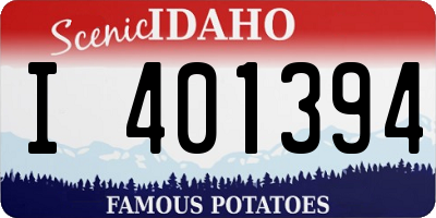 ID license plate I401394