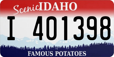 ID license plate I401398