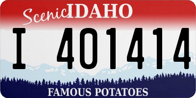 ID license plate I401414