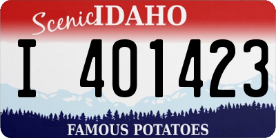 ID license plate I401423