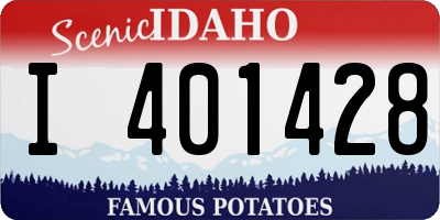 ID license plate I401428