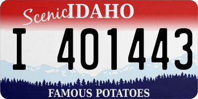 ID license plate I401443