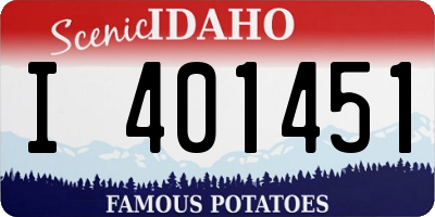 ID license plate I401451